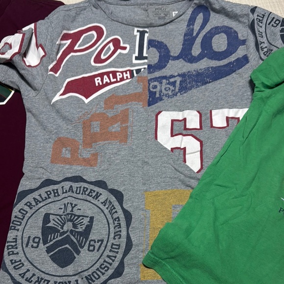 Polo by Ralph Lauren Kids Tees - Green, Gray, Maroon - Picture 4 of 6